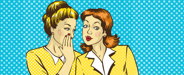 Una mujer contando un secreto a otra Una mujer contando un secreto a otra