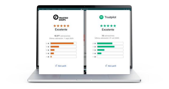 resultados de Trusted Shops y Trustpilot