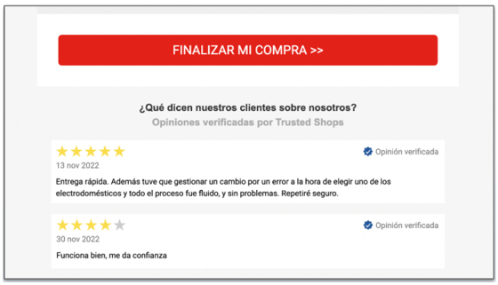 email con opiniones