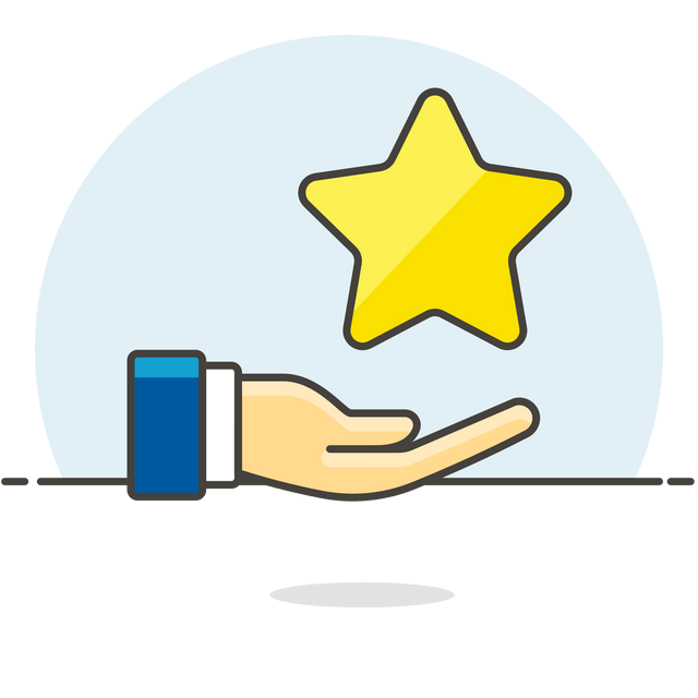 main tenant une étoile