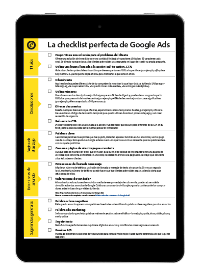 checklist para crear el google ad perfecto