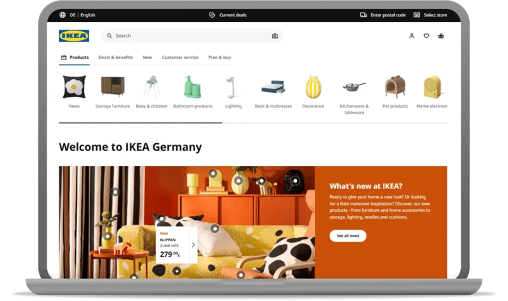 página de inicio de IKEA