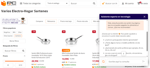chatbot de pccomponentes
