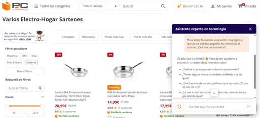 chatbot de pccomponentes