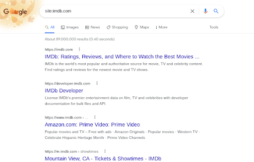 resultados de búsqueda en Google