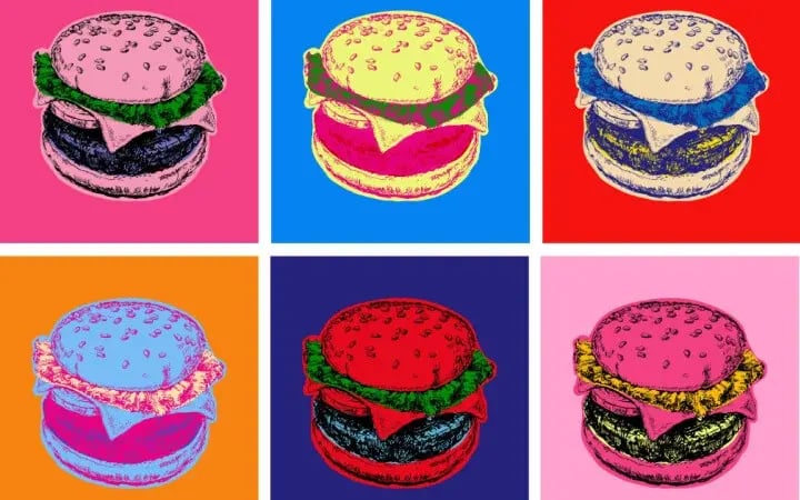 hamburguesas de colores