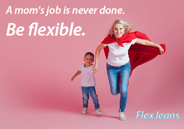 Flexjeans anuncio con mamá y niño