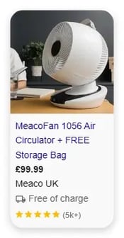 anuncio de google shopping