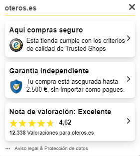 oteros trustbadge buyer protection