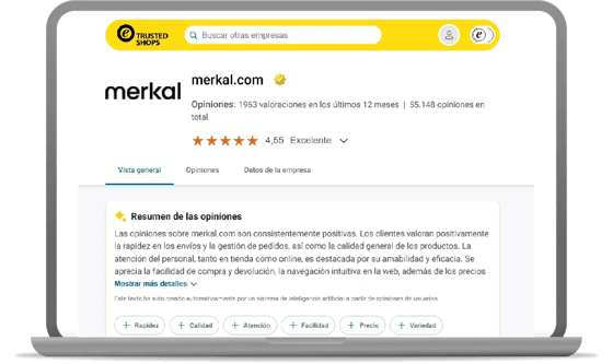 perfil de opiniones de merkal