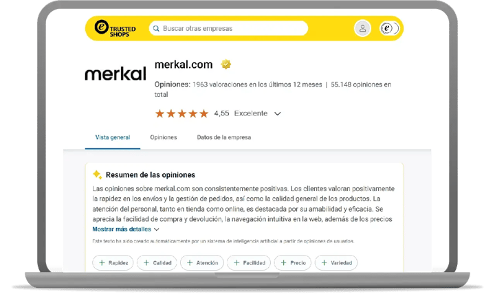 perfil de opiniones de merkal