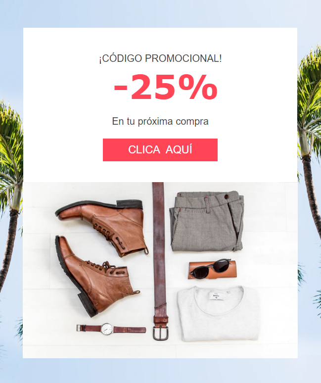 Ejemplo de un código promocional