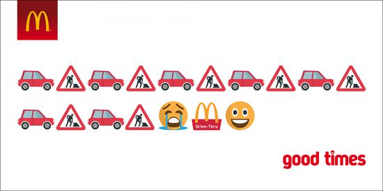 Integrar emojis en los anuncios ejemplo McDonalds