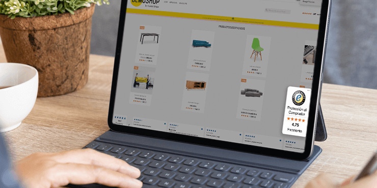 persona comprando online con un portátil