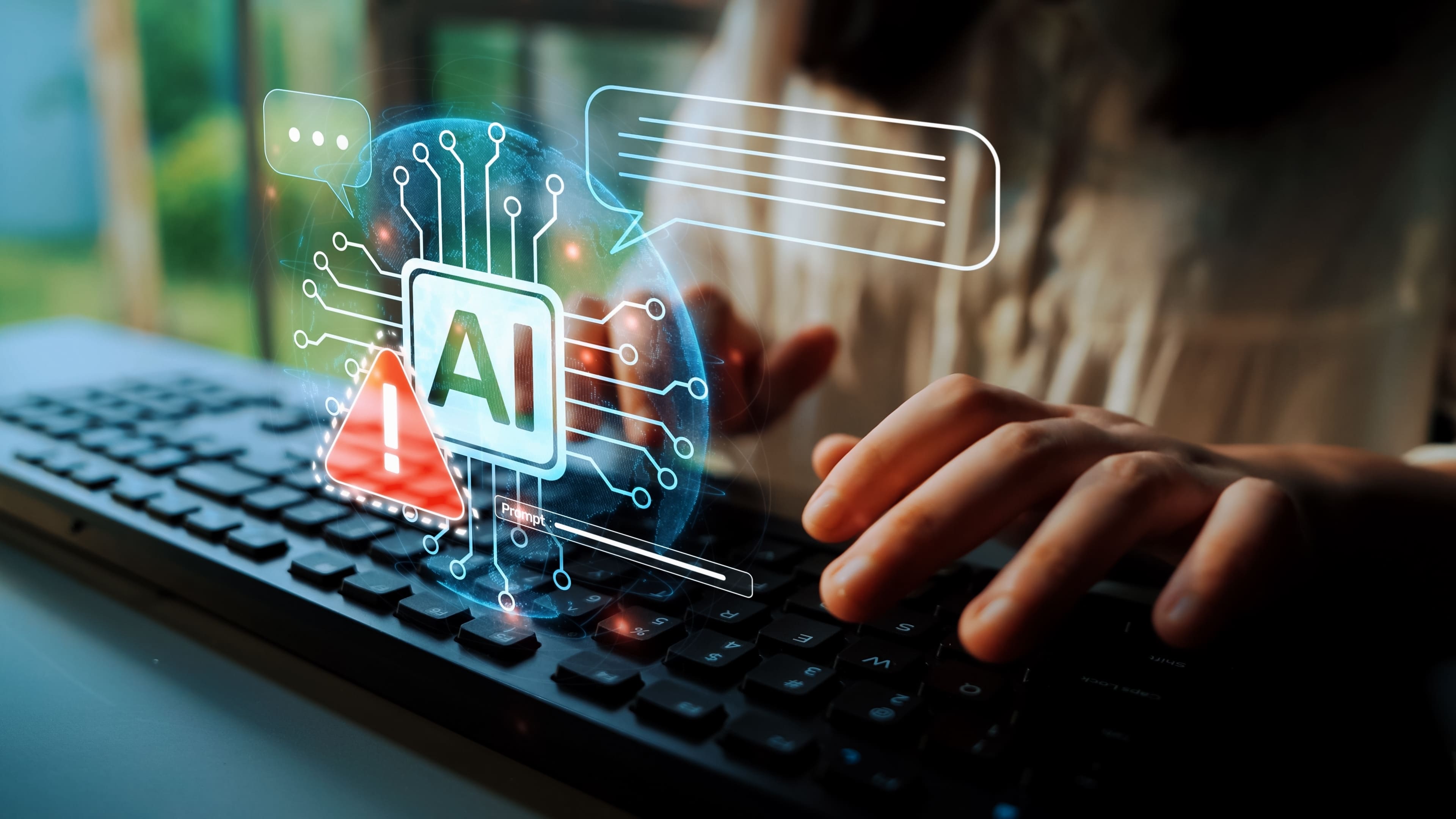 persona tecleando sobre un teclado de ordenador